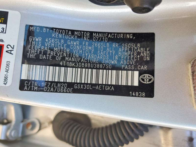 Продажа на аукционе авто 2011 Toyota Avalon, vin: 4T1BK3DB8BU388750, номер лота: 62119186