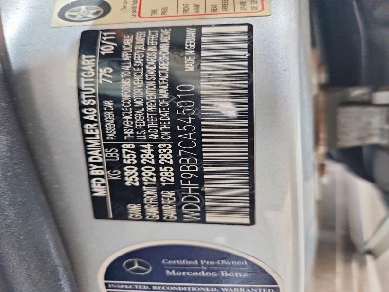 Продаж на аукціоні авто 2012 Mercedes-benz E, vin: WDDHF9BB7CA545010, номер лоту: 63039526
