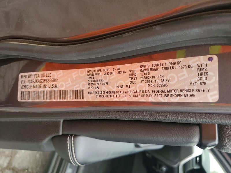 Продажа на аукционе авто 2023 Jeep Grand Cherokee, vin: 1C4RJKAG3P8866041, номер лота: 59832416