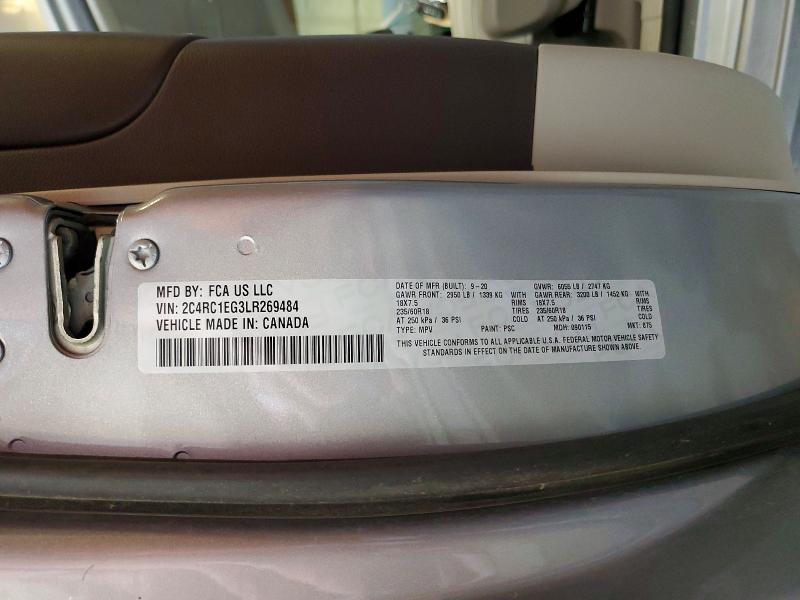 Продажа на аукционе авто 2020 Chrysler Pacifica, vin: 2C4RC1EG3LR269484, номер лота: 61686746