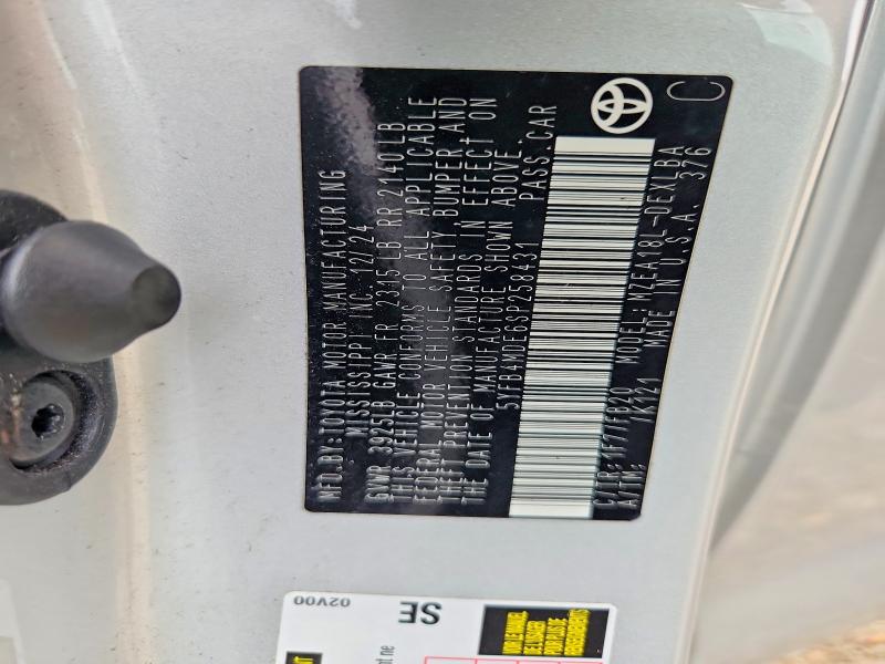 61961666 :رقم المزاد ، 5YFB4MDE6SP258431 vin ، 2025 Toyota Corolla مزاد بيع