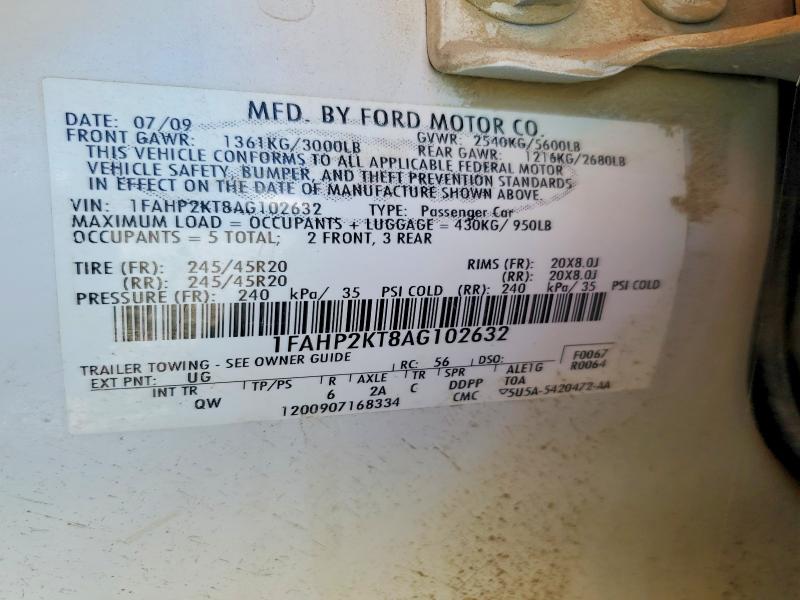 Aukcja sprzedaży 2010 Ford Taurus, vin: 1FAHP2KT8AG102632, numer aukcji: 62039596