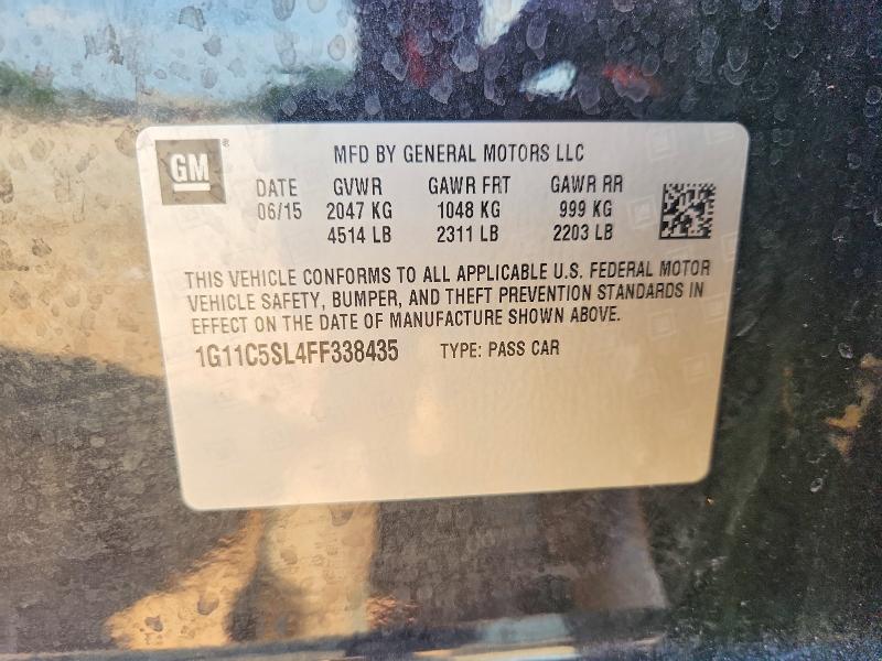 Aukcja sprzedaży 2015 Chevrolet Malibu, vin: 1G11C5SL4FF338435, numer aukcji: 59982106