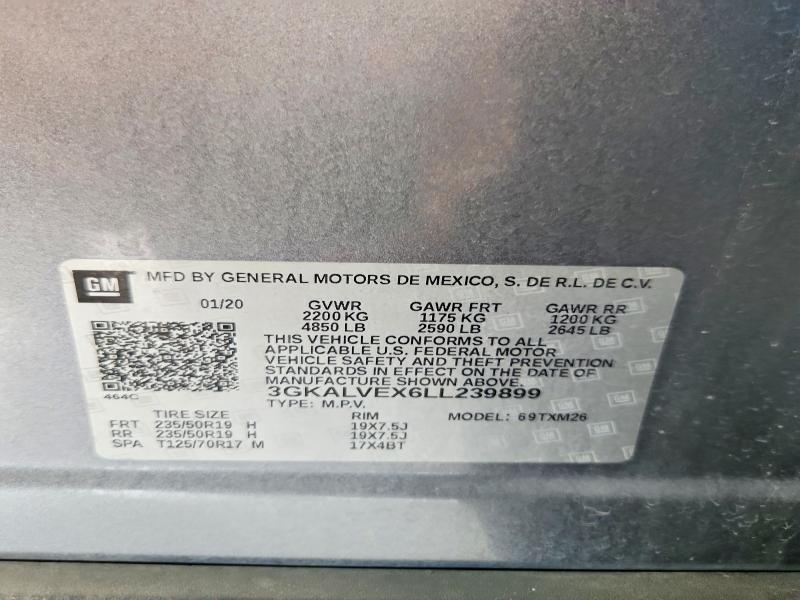 2020 Gmc Terrain მანქანა იყიდება აუქციონზე, vin: 3GKALVEX6LL239899, აუქციონის ნომერი: 59702846