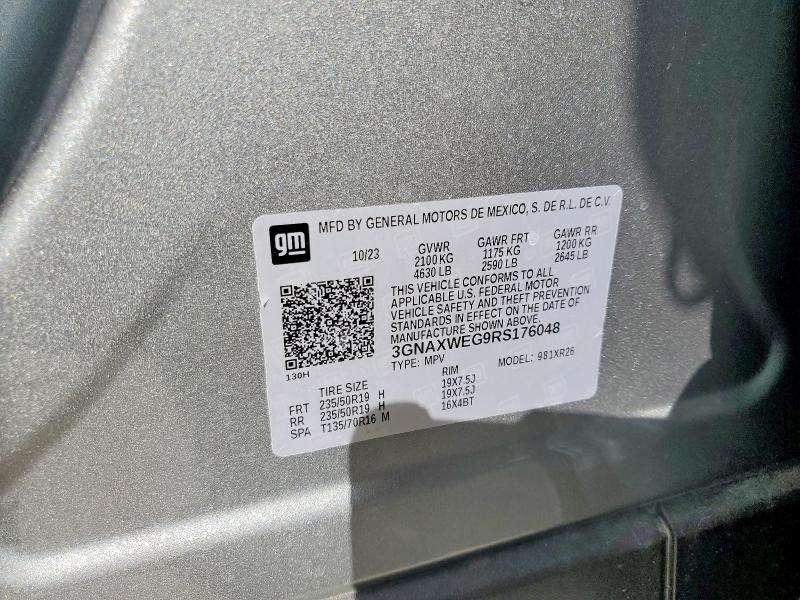 60155596 :رقم المزاد ، 3GNAXWEG9RS176048 vin ، 2024 Chevrolet Equinox مزاد بيع