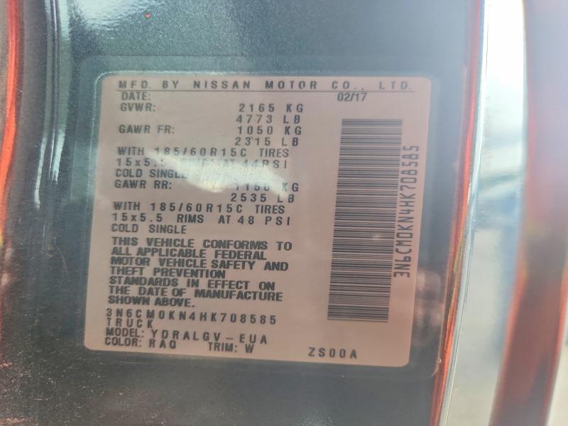 2017 Nissan Nv200 მანქანა იყიდება აუქციონზე, vin: 3N6CM0KN4HK708585, აუქციონის ნომერი: 61500856