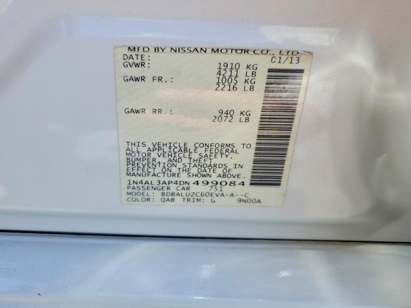 Aukcja sprzedaży 2013 Nissan Altima, vin: 1N4AL3AP4DN499084, numer aukcji: 60029686