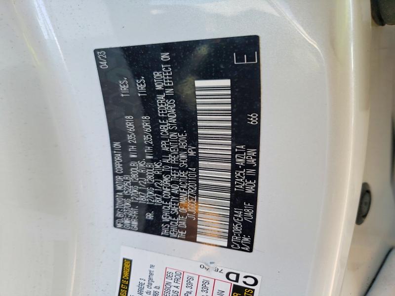 2024 Lexus Nx მანქანა იყიდება აუქციონზე, vin: JTJGGCEZ7R2011014, აუქციონის ნომერი: 62229256