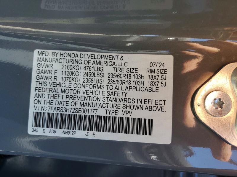60596456 :رقم المزاد ، 7FARS3H72SE001177 vin ، 2025 Honda Cr-v مزاد بيع