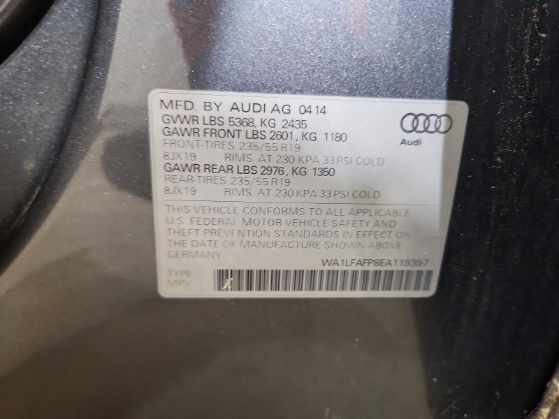 Aukcja sprzedaży 2014 Audi Q5, vin: WA1LFAFP8EA119397, numer aukcji: 61621716