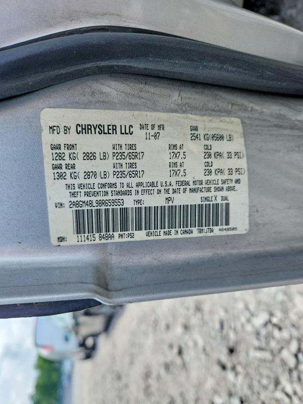 Aukcja sprzedaży 2008 Chrysler Pacifica, vin: 2A8GM48L98R659553, numer aukcji: 60117806