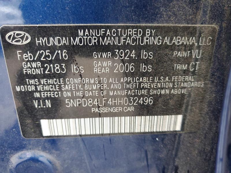 Продаж на аукціоні авто 2017 Hyundai Elantra, vin: 5NPD84LF4HH032496, номер лоту: 61073596