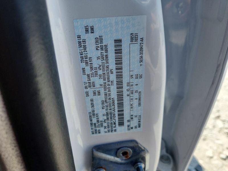Продаж на аукціоні авто 2018 Lincoln Mkc, vin: 5LMCJ1D97JUL00601, номер лоту: 59897596