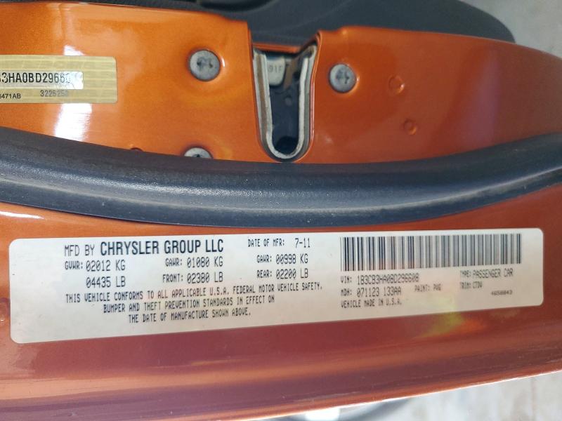 61496776 :رقم المزاد ، 1B3CB3HA0BD296608 vin ، 2011 Dodge Caliber مزاد بيع