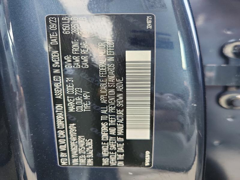 59678646 :رقم المزاد ، YV4062PE4R1179174 vin ، 2024 Volvo Xc90 مزاد بيع
