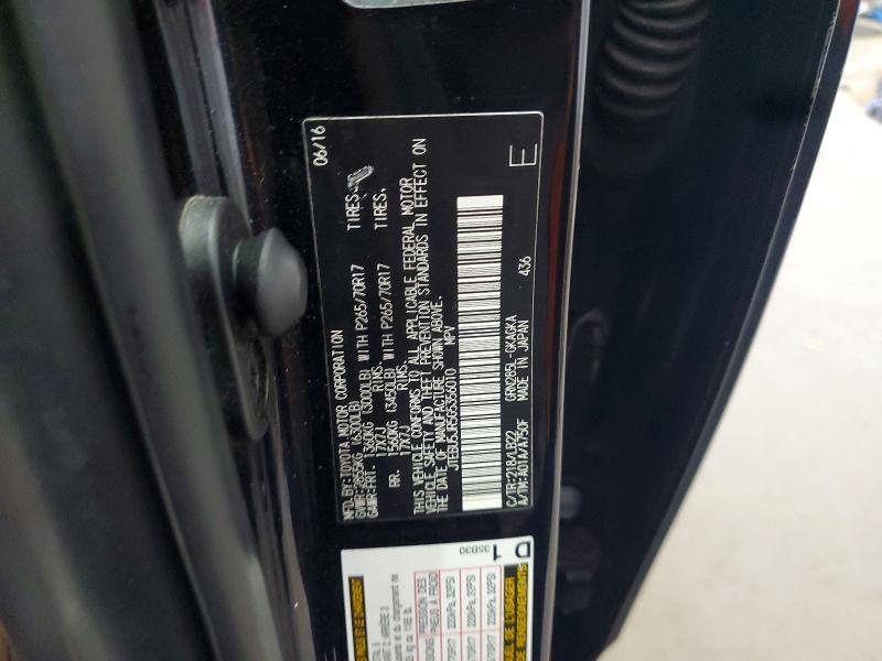 2016 Toyota 4runner მანქანა იყიდება აუქციონზე, vin: JTEBU5JR5G5356010, აუქციონის ნომერი: 60968446