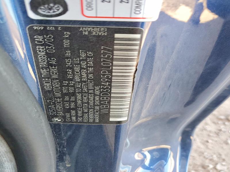 Продажа на аукционе авто 2005 Bmw 325, vin: WBABD33495PL07577, номер лота: 59556576