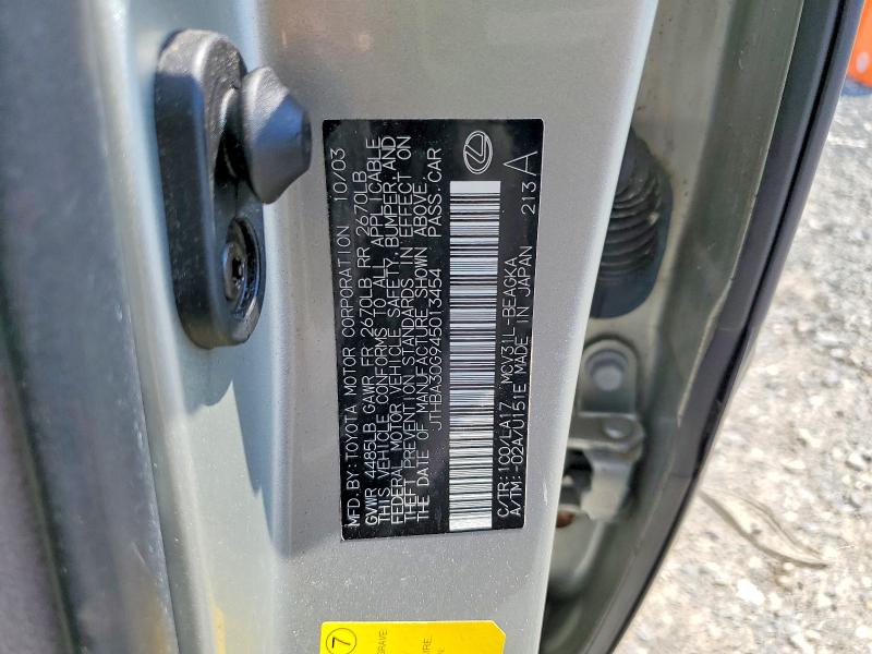63011936 :رقم المزاد ، JTHBA30G945013454 vin ، 2004 Lexus Es مزاد بيع