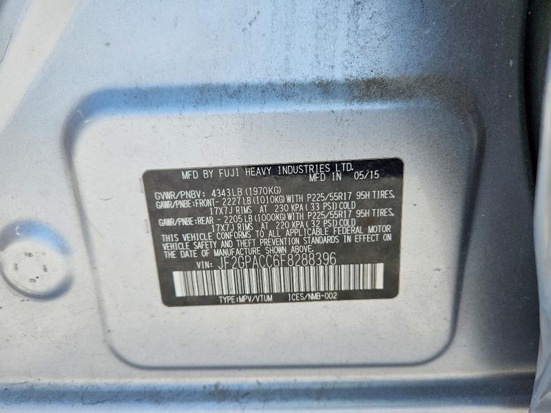 58112646 :رقم المزاد ، JF2GPACC6F8288396 vin ، 2015 Subaru Xv Crosstrek مزاد بيع