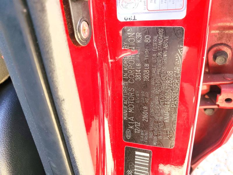 2013 Kia Forte მანქანა იყიდება აუქციონზე, vin: KNAFU4A26D5728238, აუქციონის ნომერი: 63205696