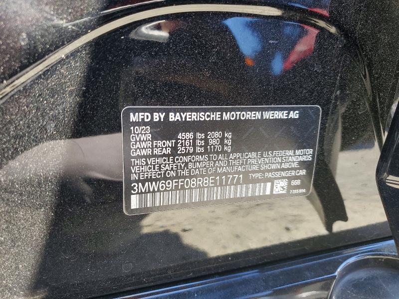 Aukcja sprzedaży 2024 Bmw 330i, vin: 3MW69FF08R8E11771, numer aukcji: 60894086