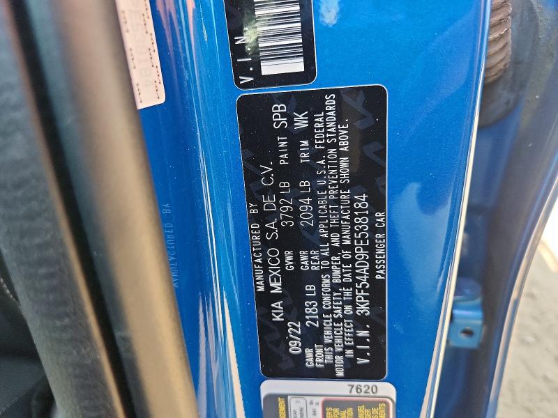 61069256 :رقم المزاد ، 3KPF54AD9PE538184 vin ، 2023 Kia Forte مزاد بيع