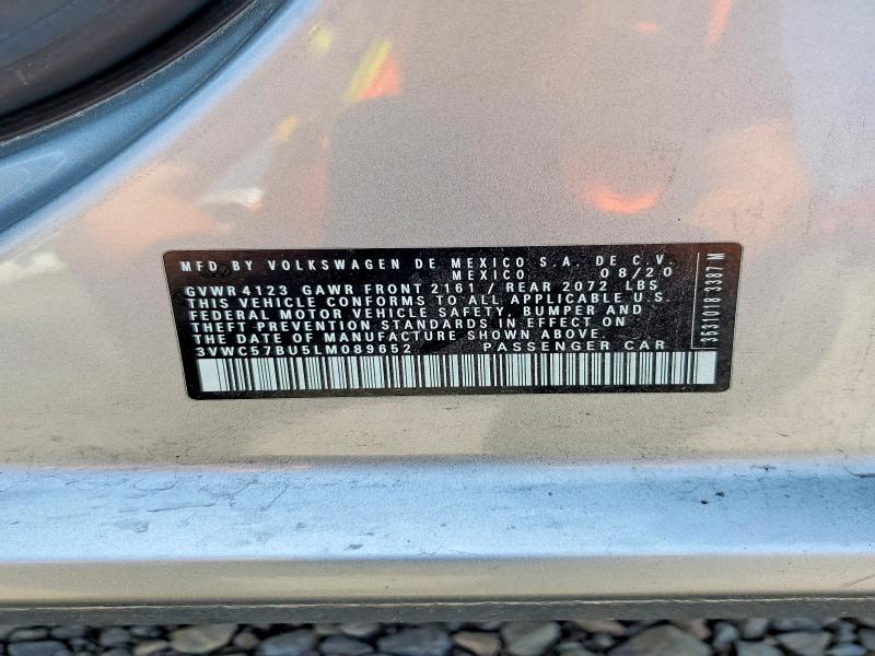 61604996 :رقم المزاد ، 3VWC57BU5LM089652 vin ، 2020 Volkswagen Jetta مزاد بيع