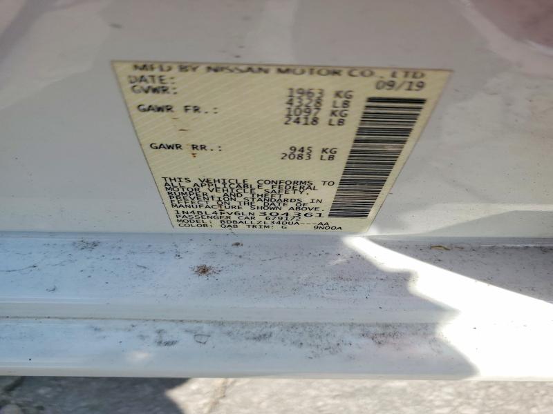 2020 Nissan Altima მანქანა იყიდება აუქციონზე, vin: 1N4BL4FV6LN304361, აუქციონის ნომერი: 63018646