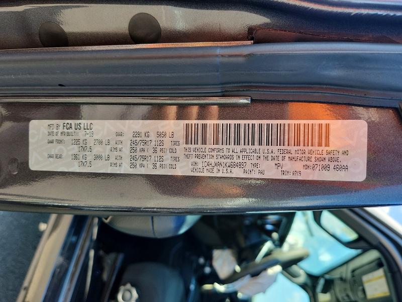 63570336 :رقم المزاد ، 1C4HJXAN1KW684897 vin ، 2019 Jeep Wrangler مزاد بيع