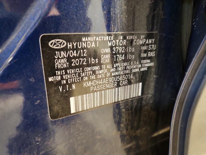 61535586 :رقم المزاد ، KMHDH4AE9DU565014 vin ، 2013 Hyundai Elantra مزاد بيع