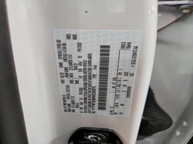 Aukcja sprzedaży 2022 Ford F150, vin: 1FTFW1E88NKD36570, numer aukcji: 59286846