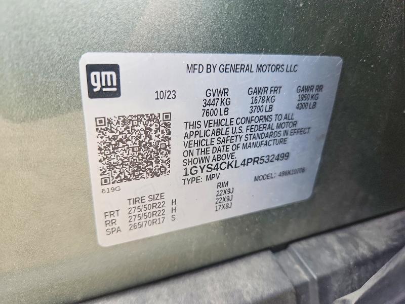 Продаж на аукціоні авто 2023 Cadillac Escalade, vin: 1GYS4CKL4PR532499, номер лоту: 62759536