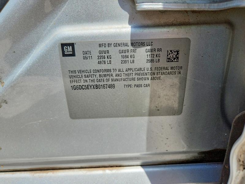 60466426 :رقم المزاد ، 1G6DC5EYXB0167489 vin ، 2011 Cadillac Cts مزاد بيع
