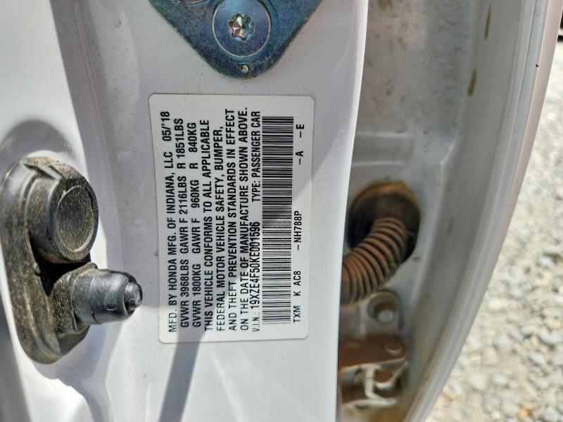 2019 Honda Insight მანქანა იყიდება აუქციონზე, vin: 19XZE4F50KE001596, აუქციონის ნომერი: 60867766
