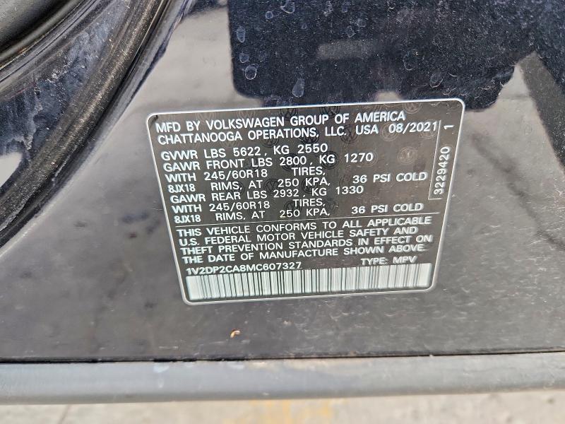Продаж на аукціоні авто 2021 Volkswagen Atlas, vin: 1V2DP2CA8MC607327, номер лоту: 61532506