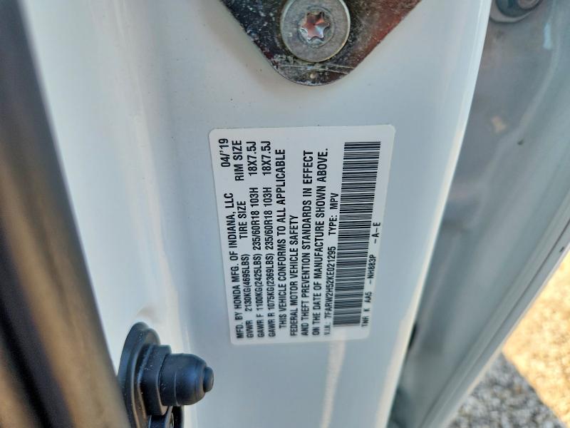 2019 Honda Cr-v მანქანა იყიდება აუქციონზე, vin: 7FARW2H52KE021295, აუქციონის ნომერი: 95589005