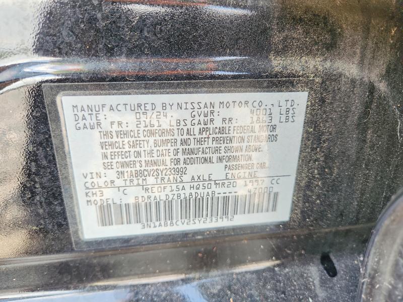 Продаж на аукціоні авто 2025 Nissan Sentra, vin: 3N1AB8CV2SY233992, номер лоту: 59157636