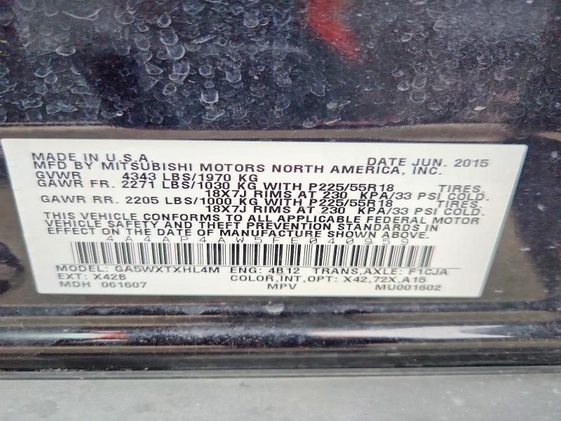 Aukcja sprzedaży 2015 Mitsubishi Outlander Sport, vin: 4A4AP4AW5FE040959, numer aukcji: 61326066