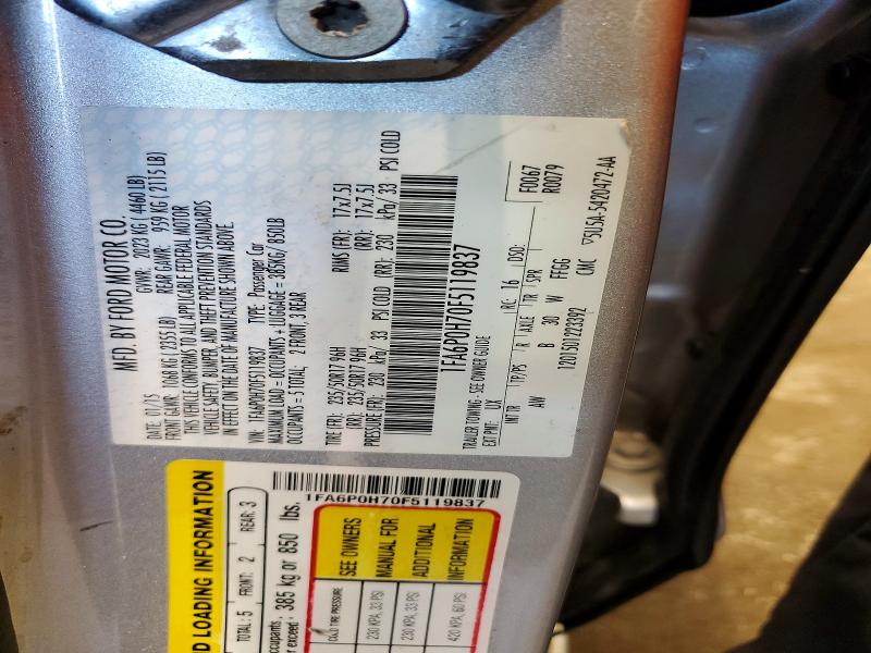 Aukcja sprzedaży 2015 Ford Fusion, vin: 1FA6P0H70F5119837, numer aukcji: 60046036