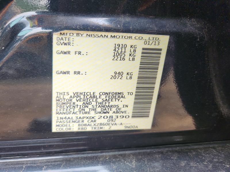 60488556 :رقم المزاد ، 1N4AL3APXDC208390 vin ، 2013 Nissan Altima مزاد بيع