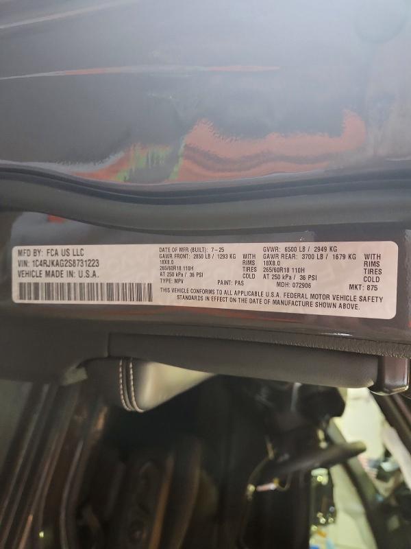 Продажа на аукционе авто 2025 Jeep Grand Cherokee, vin: 1C4RJKAG2S8731223, номер лота: 60320456