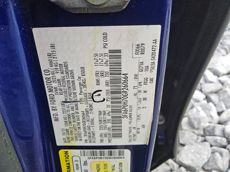 Продаж на аукціоні авто 2016 Ford Fusion, vin: 3FA6P0H70GR260664, номер лоту: 62991586