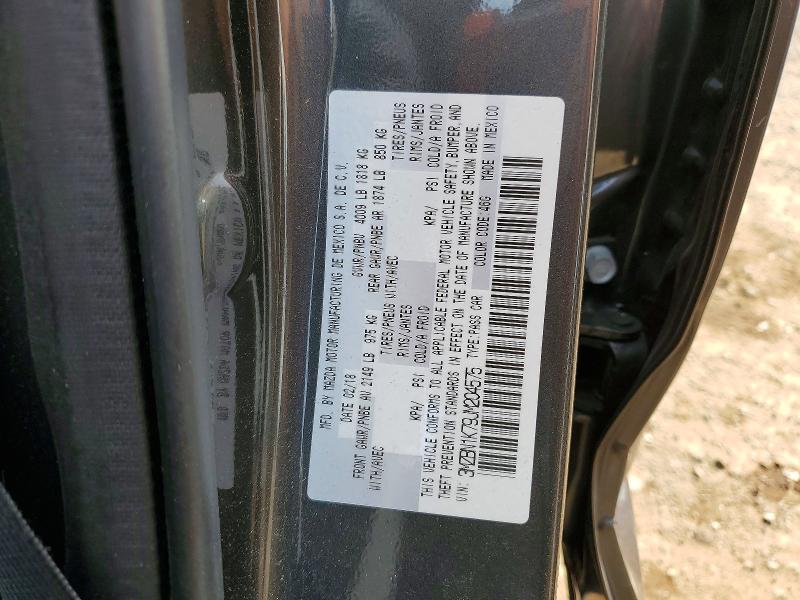 2018 Mazda 3 მანქანა იყიდება აუქციონზე, vin: 3MZBN1K79JM204575, აუქციონის ნომერი: 61131226