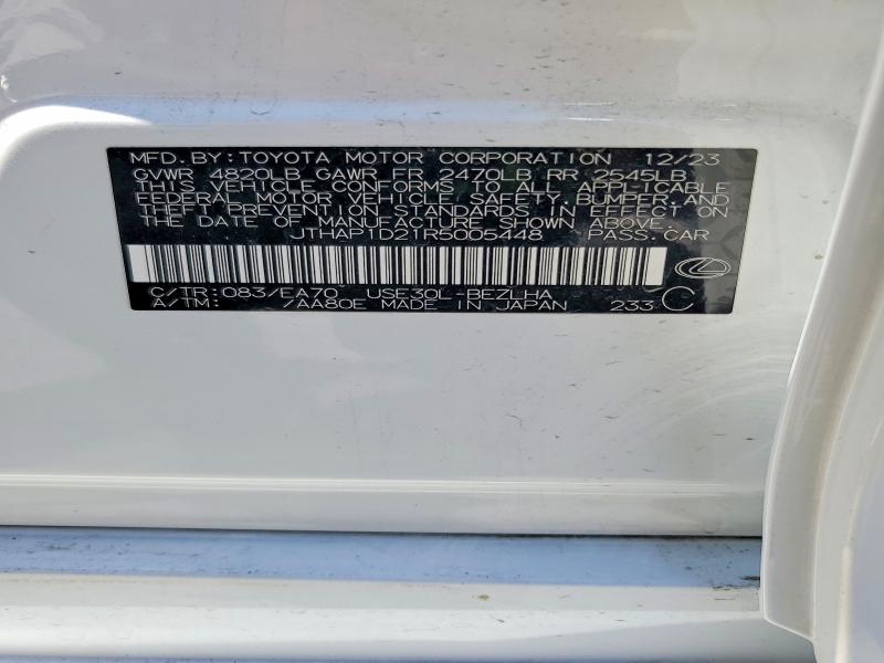 Продаж на аукціоні авто 2024 Lexus Is 500, vin: JTHAP1D21R5005448, номер лоту: 61737216