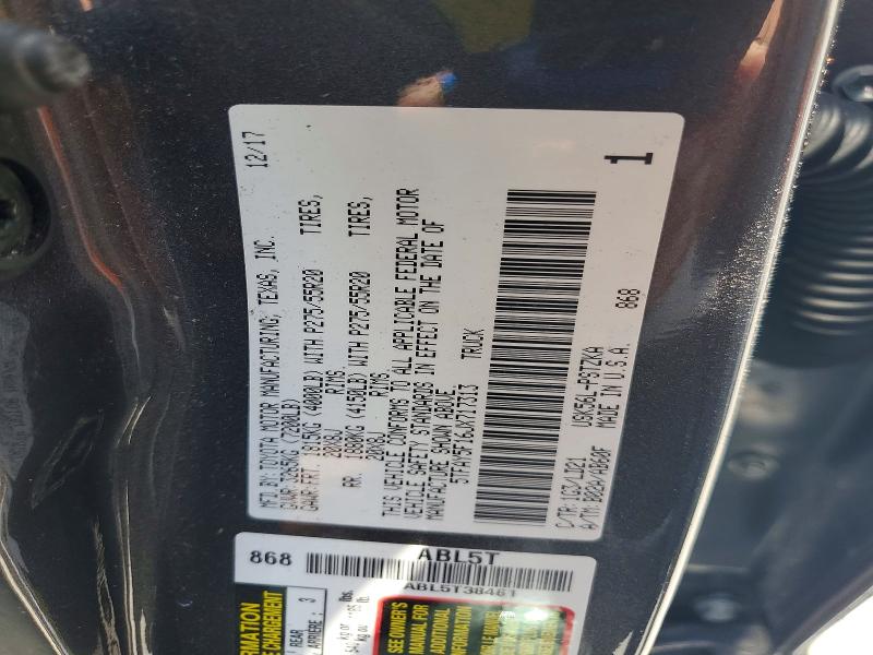 Продажа на аукционе авто 2018 Toyota Tundra, vin: 5TFAY5F16JX717313, номер лота: 85614005
