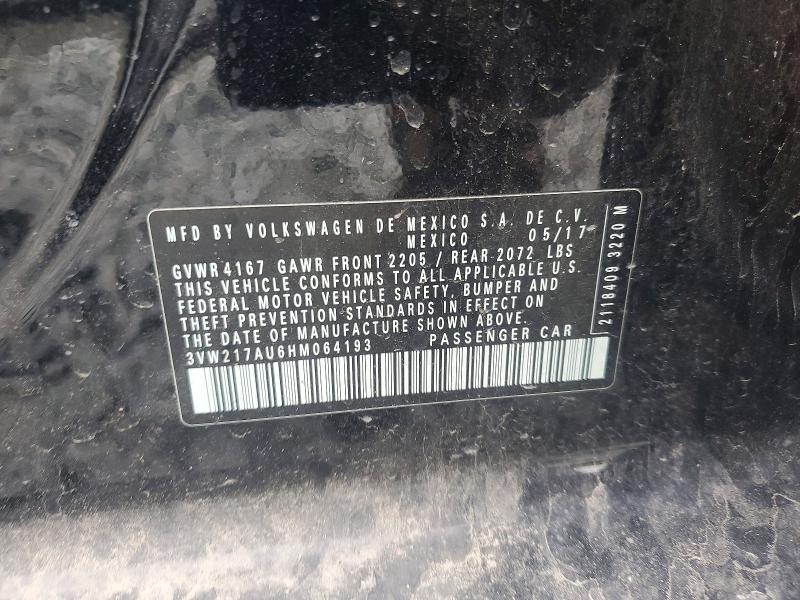 Продажа на аукционе авто 2017 Volkswagen Golf, vin: 3VW217AU6HM064193, номер лота: 59802996