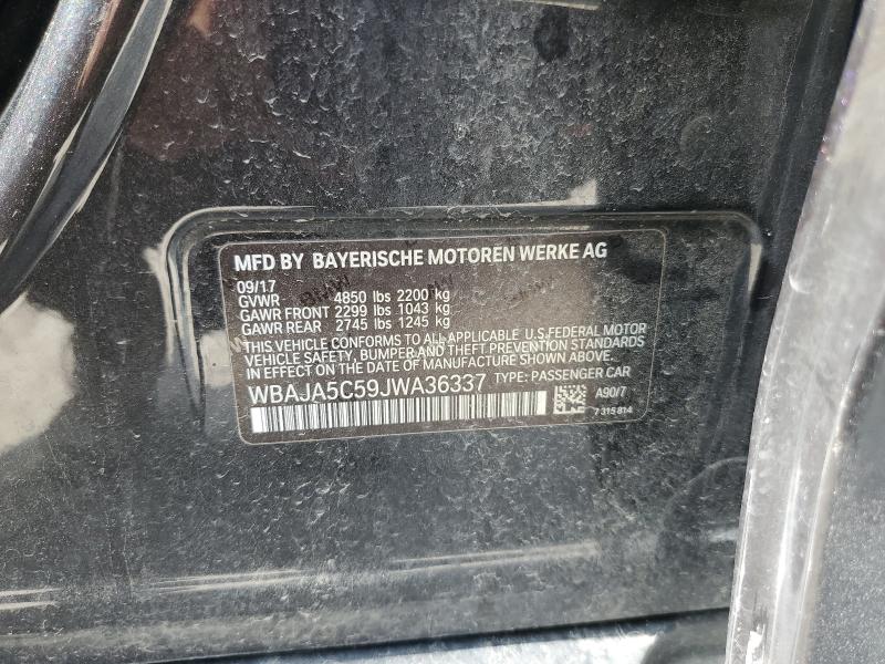 Aukcja sprzedaży 2018 Bmw 530, vin: WBAJA5C59JWA36337, numer aukcji: 62293836