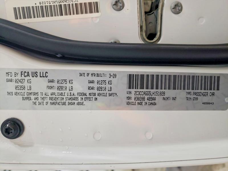63074356 :رقم المزاد ، 2C3CCAGG5LH151028 vin ، 2020 Chrysler 300 مزاد بيع