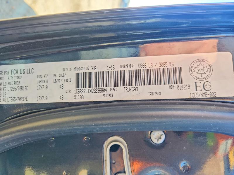 Продажа на аукционе авто 2016 Ram 1500, vin: 1C6RR7LTXGS236804, номер лота: 41631616