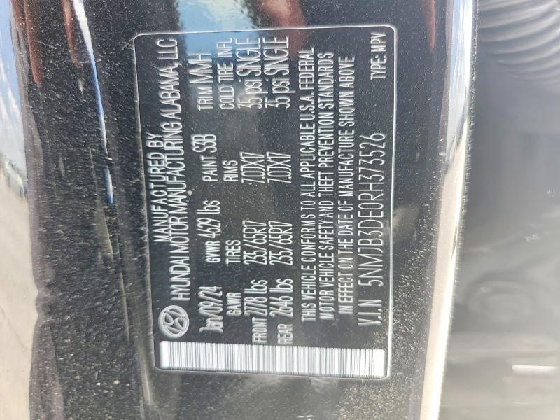 Продаж на аукціоні авто 2024 Hyundai Tucson, vin: 5NMJB3DE0RH373526, номер лоту: 62933656